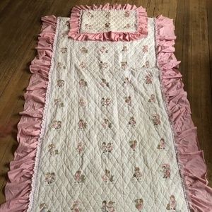 VTG 1990s Cute Novelty Print Quilt Sham Twin Sz